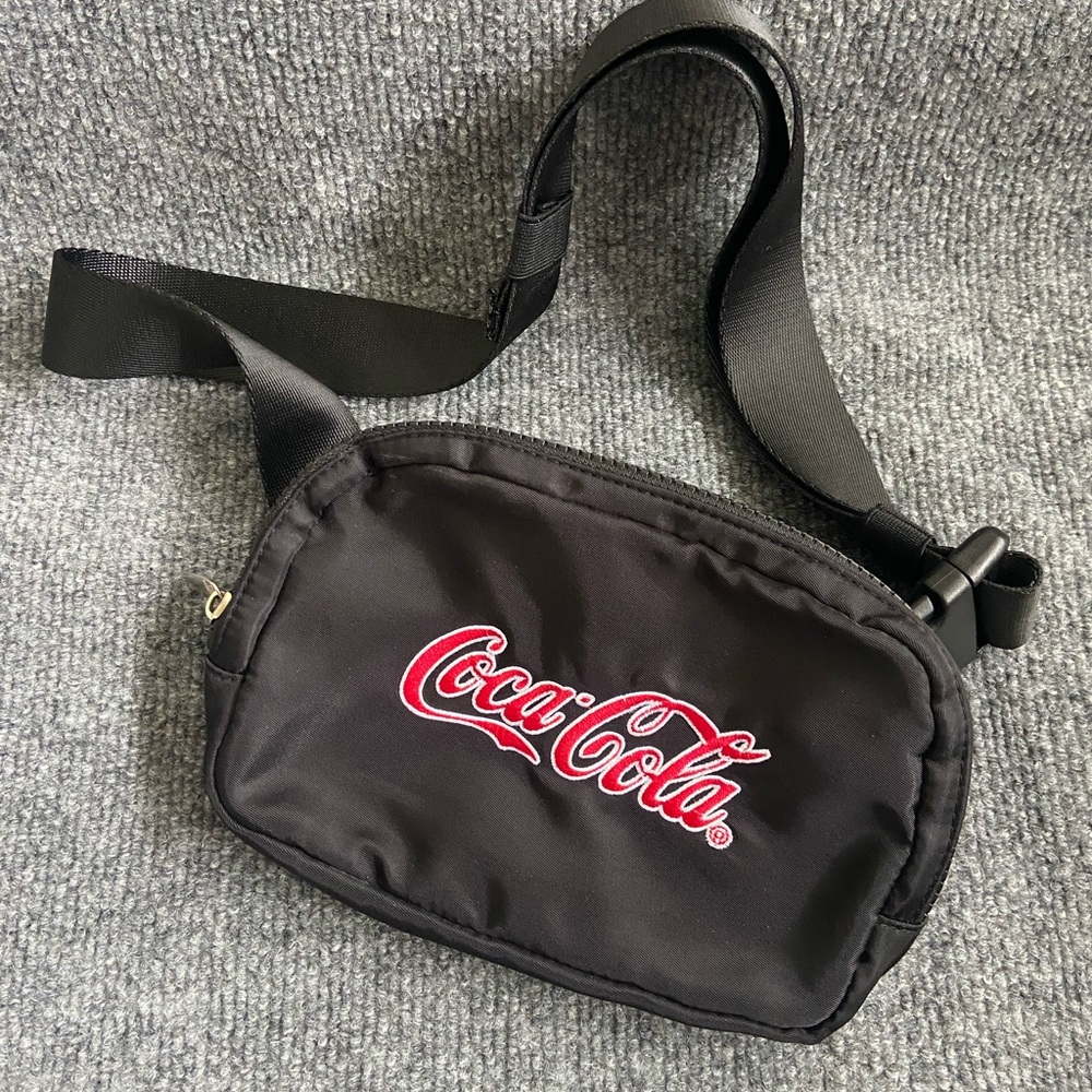 Coca Cola Black Belt Bag with Red Logo